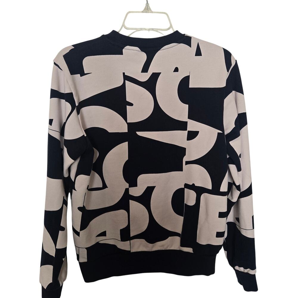 Men's Lacoste Pullover Crewneck All Over Print Classic Fit Navy Sweatshirt Small - Picture 2 of 4